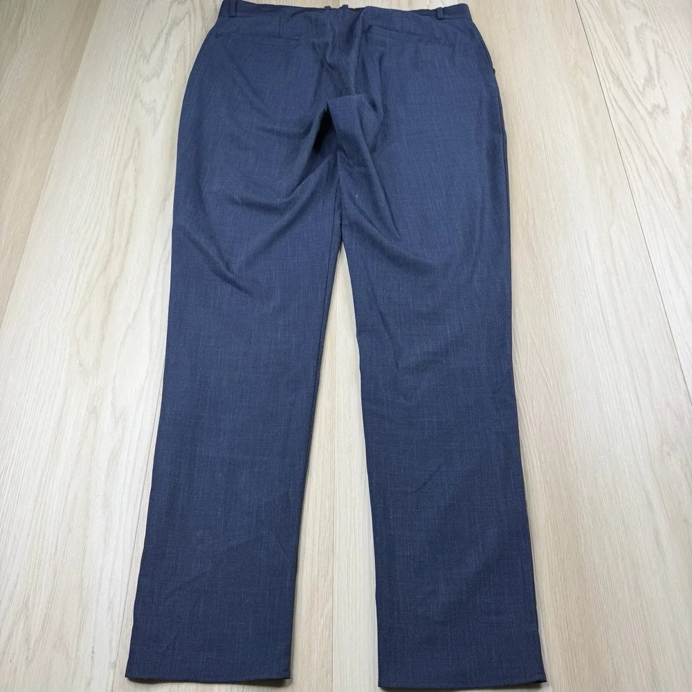 State & Liberty Dress Pants Mens Size 34 Athletic Fit 4-Way Stretch Heather Blue